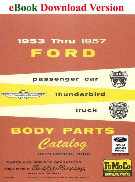 1953-1957 Ford Car, Thunderbird and Truck Body Parts Catalog Download
