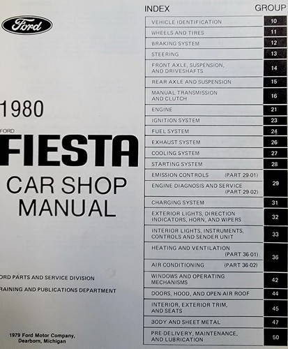1980 Ford Fiesta Shop Manual 