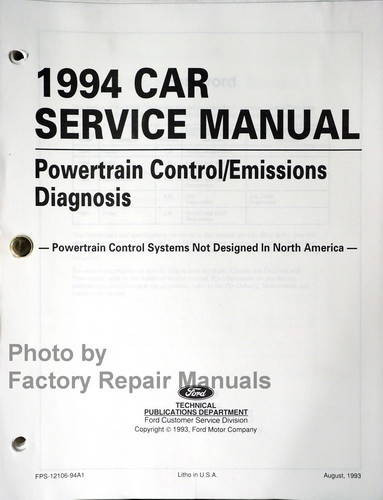 1994 Escort Probe Aspire Capri Tracer Powertrain Control/Emission Diagnosis Manual