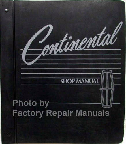 1988 Lincoln Continental Shop Manual