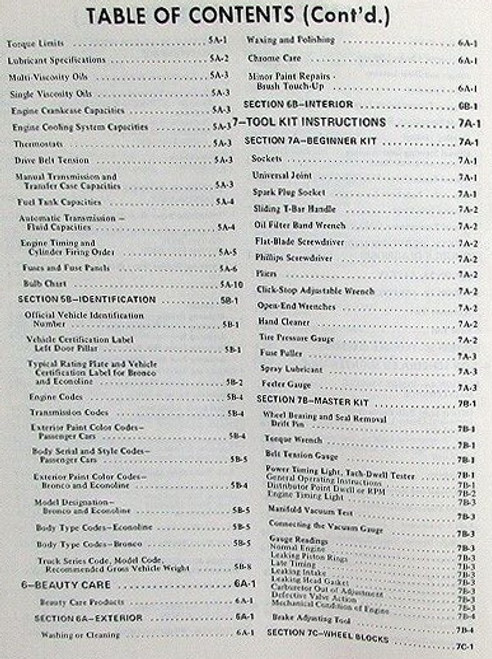 1972 Ford Lincoln Mercury Car Owner Maintenance and Light repair Manual