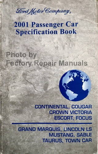 2001 Ford Car Specifications Book