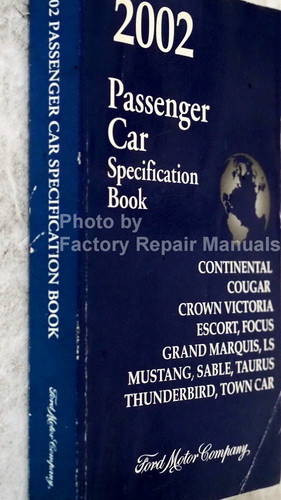 2002 Ford Car Specifications Book