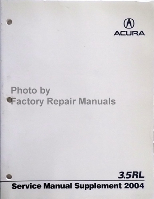 2004 Acura 3.5 RL Service Manual Supplement