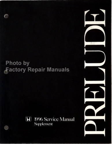1996 Honda Prelude Service Manual Supplement