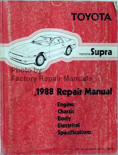 1988 Toyota Supra Repair Manual