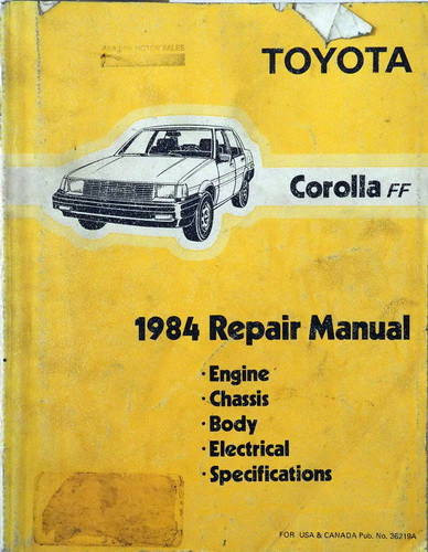 1984 Toyota Corolla FF Repair Manual