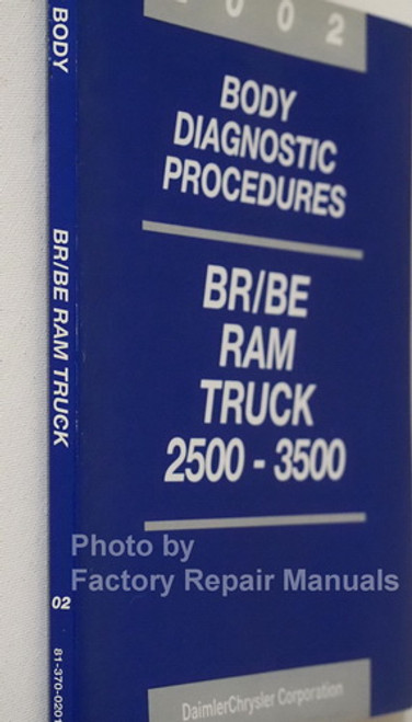 2002 Dodge Ram 2500 3500 Truck Body Diagnostic Procedures Manual