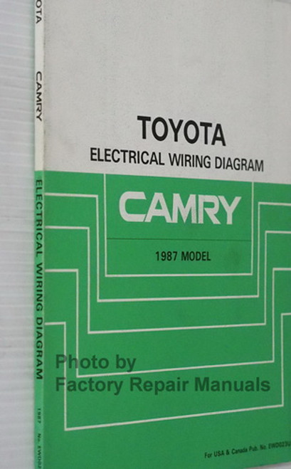 1987 Toyota Camry Electrical Wiring Diagrams Table of Contents