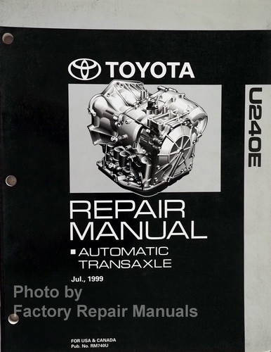 Toyota U240E Automatic Transmission Repair Manual