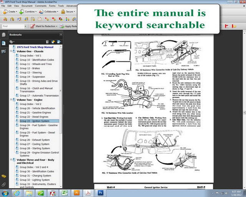 1975 Ford Truck Shop Manuals 5 Volumes on USB
