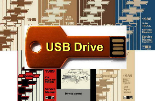1988 1989 Chevy Light Truck Suburban Van Shop Service and Overhaul Manuals on USB