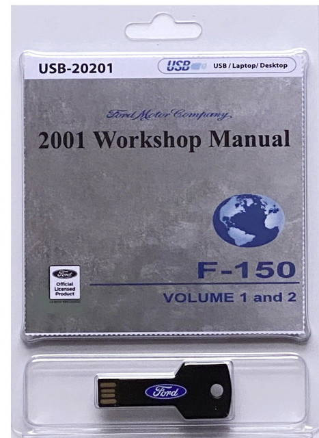 2001 Ford F150 Factory Shop Service Repair Manual on USB 