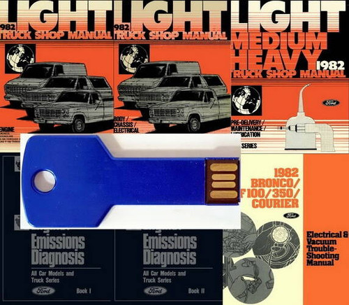 1982 Ford Light Truck Shop Manuals 6 Volumes on USB