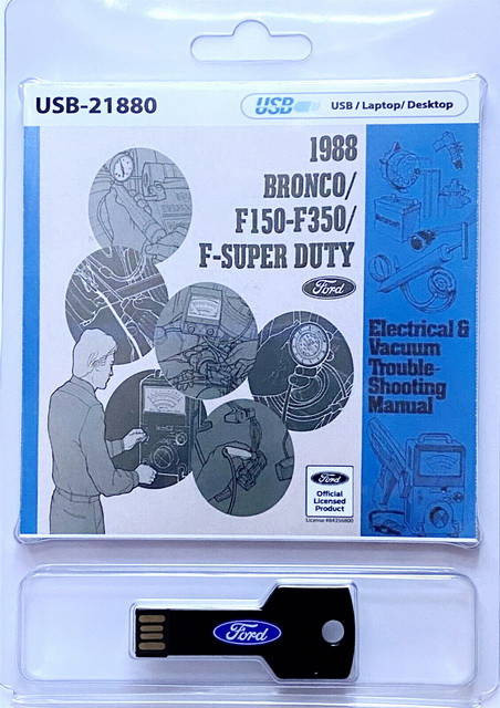 1988 Ford Bronco F150 F250 F350 F-Super Duty Electrical & Vacuum Troubleshooting Manual