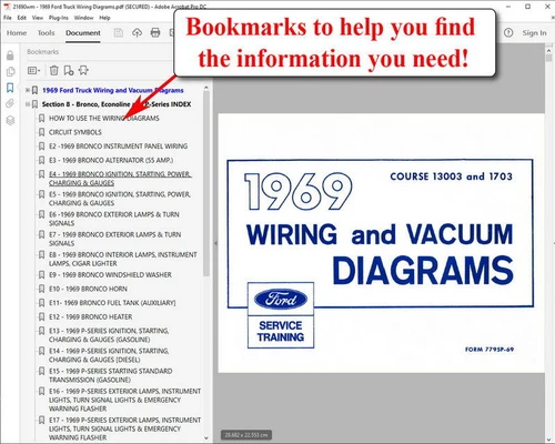 1969 Ford Truck Electrical Wiring Diagrams 
