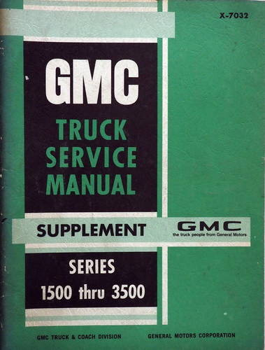 1970 GMC Truck Service Manual Supplement Series 1500 thru 3500