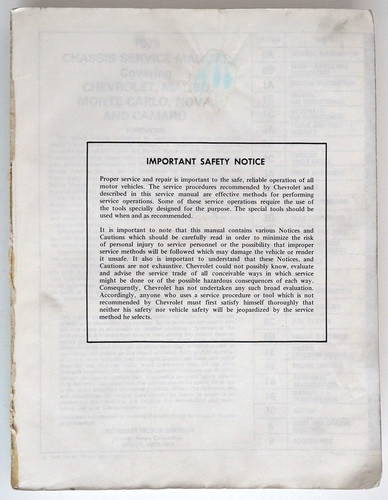 1979 GMC Caballero Service Manual