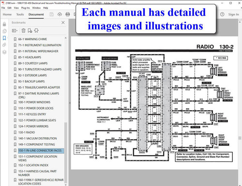 Ford 1996 F150-450 Electrical and Vacuum Troubleshooting Manual 