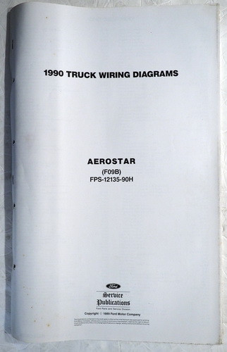 1990 Ford Aerostar Electrical Wiring Diagrams