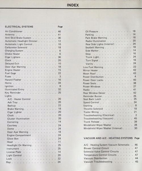 1977 Lincoln Continental Mark V Electrical and Vacuum Troubleshooting Manual 