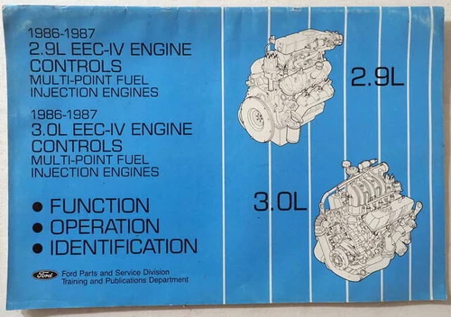 1986 1987 Ford 2.9L and 3.0L Engine Control Systems Manual