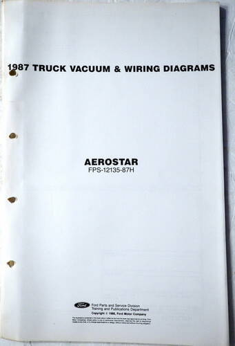 1987 Ford Aerostar Electrical Wiring Diagrams