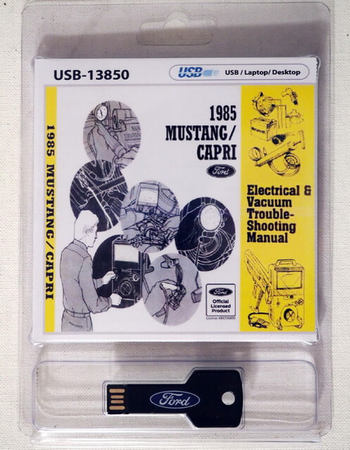 1985 Ford Mustang Mercury Capri Electrical & Vacuum Troubleshooting Manual USB
