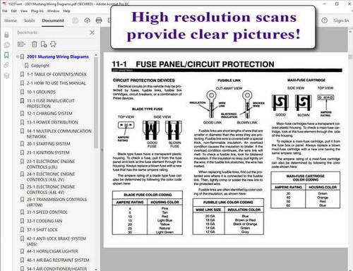 2001 Ford Mustang Electrical Wiring Diagrams