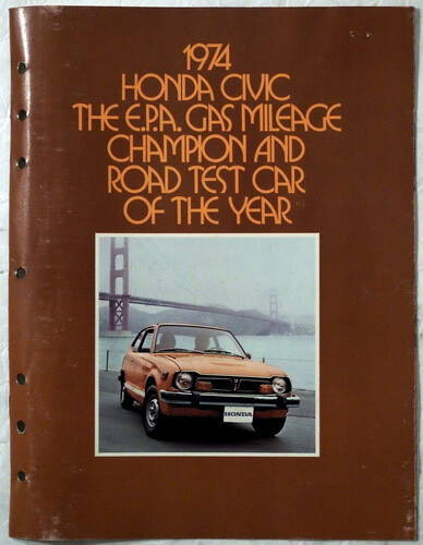 1974 Honda Civic Sales Brochure