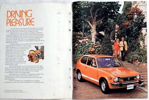 1974 Honda Civic Sales Brochure