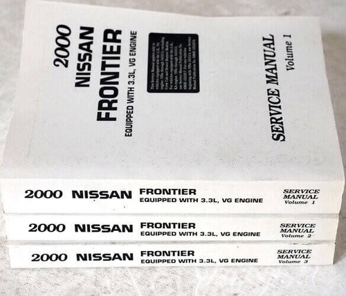 2000 Nissan Frontier 3.3L V6 Service Manual Volume 1, 2, 3
