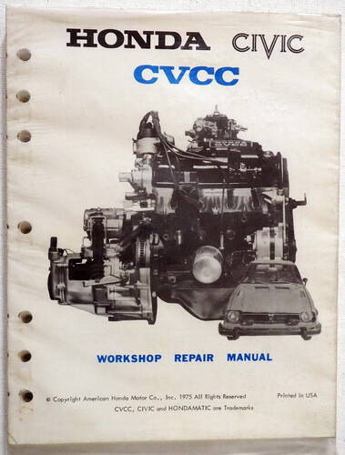 1975 Honda Civic CVCC Service Manual 