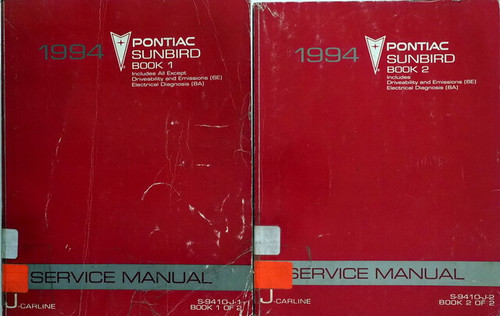 1994 Pontiac Sunbird Service Manual Volume 1, 2