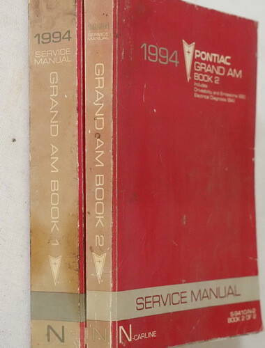1994 Pontiac Grand Am Service Manual Volume 1, 2
