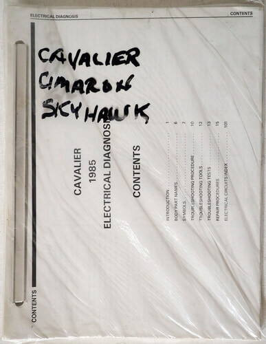 1985 Chevy Cavalier Electrical Diagnosis Manual