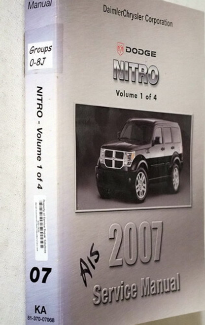 2007 Dodge Nitro Factory Service Manual Volume 1