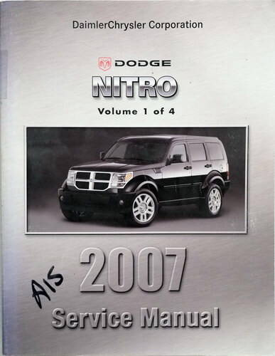 2007 Dodge Nitro Factory Service Manual Volume 1