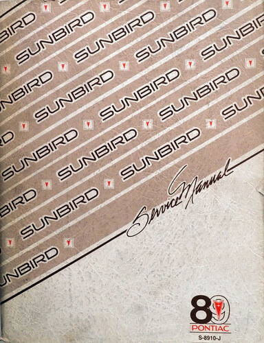1989 Pontiac Sunbird Service Manual