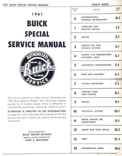 1961 Buick Special Service Manual