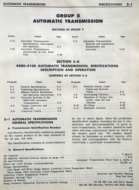 1961 Buick Automatic Transmission Repair Manual