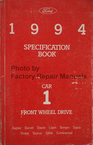 1994 Ford Lincoln Mercury Car FWD Service Specifications Book