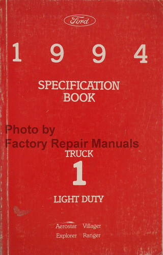 1994 Ford Truck Service Specifications Book 1