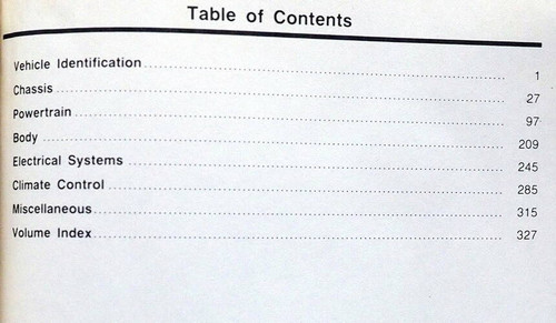 1991 Ford Lincoln Mercury Car RWD Service Specifications Book 