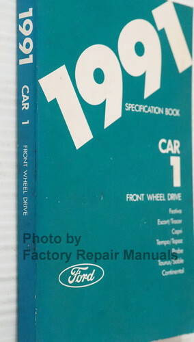 1991 Ford Lincoln Mercury FWD Car Service Specifications Book