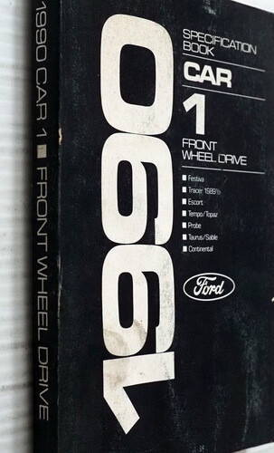 1990 Ford Lincoln Mercury FWD Car Service Specifications Book
