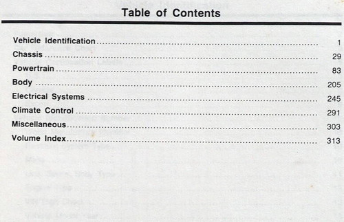 1989 Ford Lincoln Mercury FWD Car Service Specifications Book