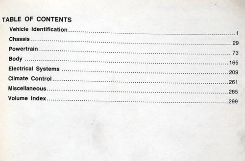 1987 Ford Lincoln Mercury Car RWD Service Specifications Book 