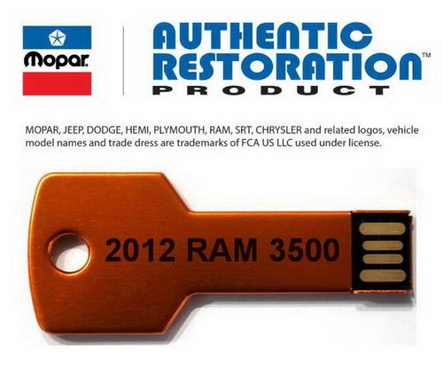 2012 Dodge Ram 3500 Service Information USB