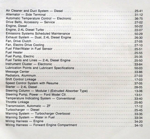 1984 Lincoln Continental and Mark VII 2.4L Diesel Engine Shop Manual Supplement